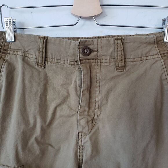 American Eagle Mens Cargo Shorts Size 30 Next Level Flex Longer Length Tan Brown - Picture 2 of 10